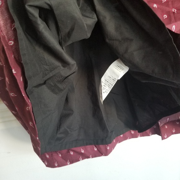 NWT LL Bean Signature poplin dress. 14 red wine - Picture 4 of 6